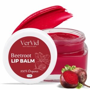 VerVid Herbal Lip Balm | Pink Tint for Dark Lips | Organic, Vegan & Brightening – 10g